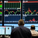 **

"A bustling stock market floor in Milan. Overlaid with a subtle graph showing the VIX index spiking upwards, reflecting investor fear and uncertainty. In the background, digital screens display a mix of green and red stock prices, creating a sense of volatility. Focus on the expressions of brokers and traders, conveying both anxiety and opportunity. Overall mood: dramatic and slightly chaotic."

**